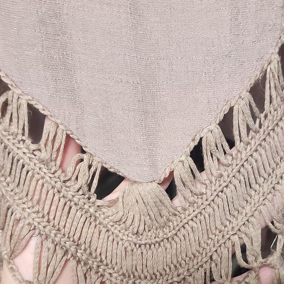 Do Everything In Love Lightweight Crochet Tassel Tan Cardigan - Picture 7 of 15